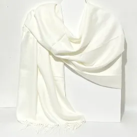 Aggie Cashmere Mix Wrap - White