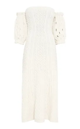 Alastor Knit Maxi Dress in Ivory Wool Cashmere Alastor Knit Maxi Dress in Ivory Wool Cashmere