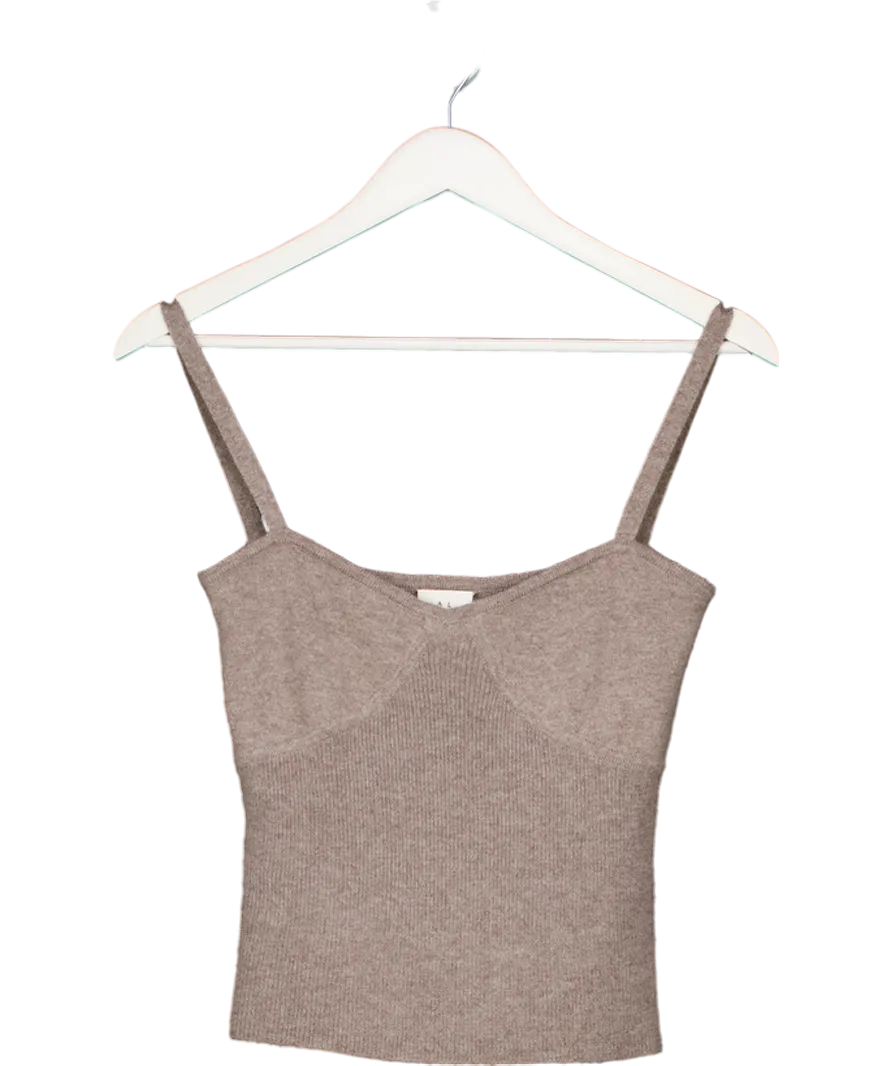almada label Grey Cashmere Tank Top UK S