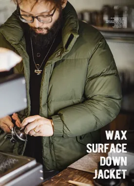 American Retro Oil Wax Down Removable Hood Thickened Men's Jacket