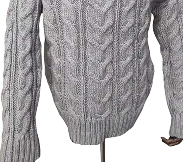 Ashore Shop Mens Winter Pullover Thick Knitted Fisherman Sweater
