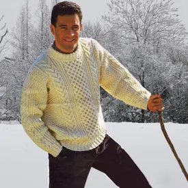Ashore Shop Mens Winter Pullover Thick Knitted Fisherman Sweater