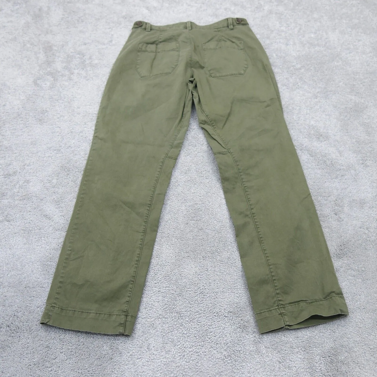 Banana Republic Women Straight Leg Pant Slash Pockets Mid Rise Clay Green Size 2