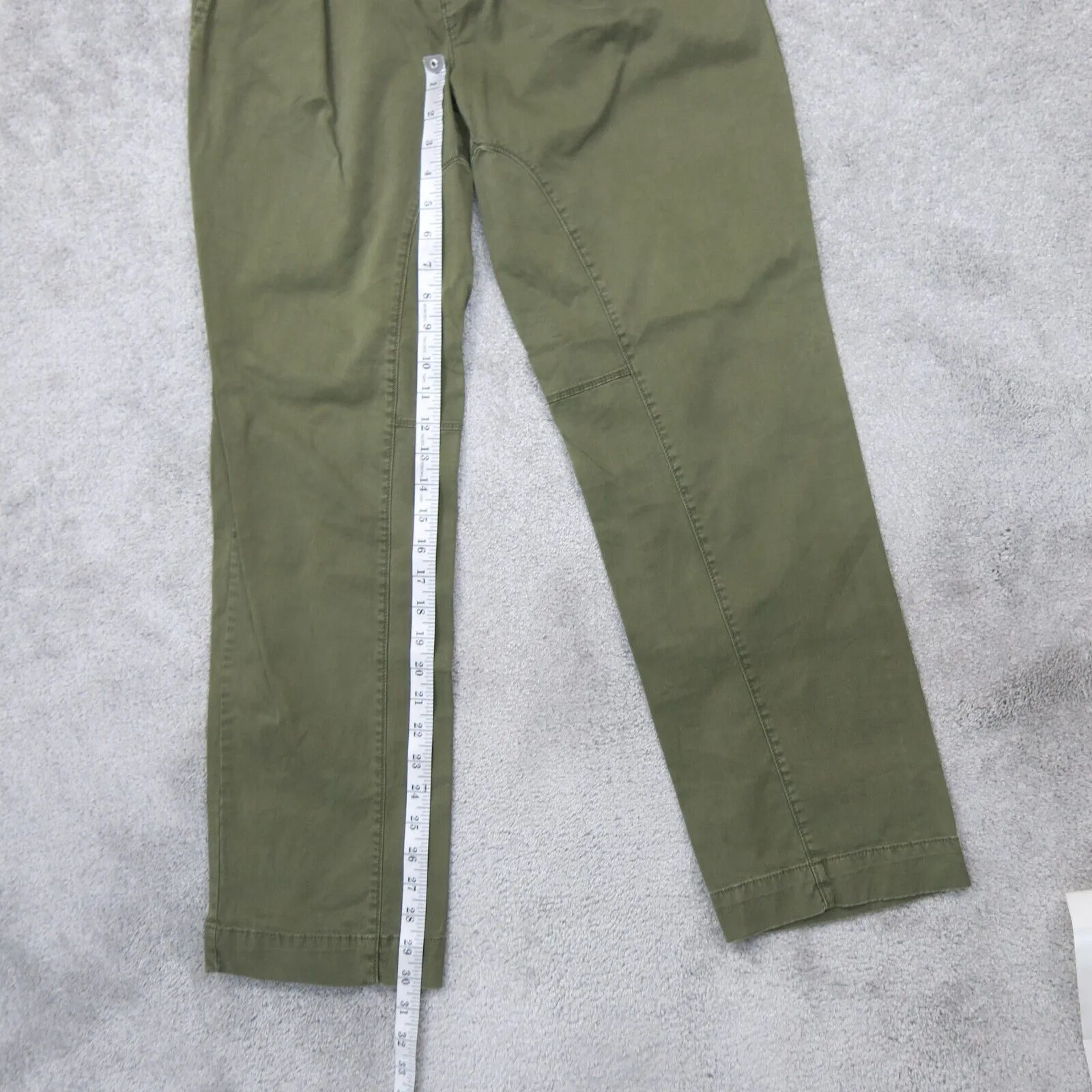 Banana Republic Women Straight Leg Pant Slash Pockets Mid Rise Clay Green Size 2