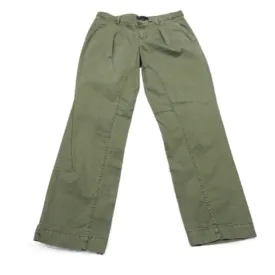 Banana Republic Women Straight Leg Pant Slash Pockets Mid Rise Clay Green Size 2