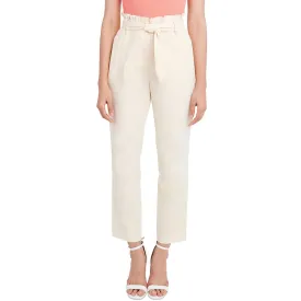 BCBGeneration Womens Belted Paperbag Straight Leg Pants