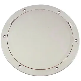 Beckson 8" Smooth Center Pry-Out Deck Plate - White [DP81-W]