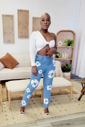 Blossom Denim Pants