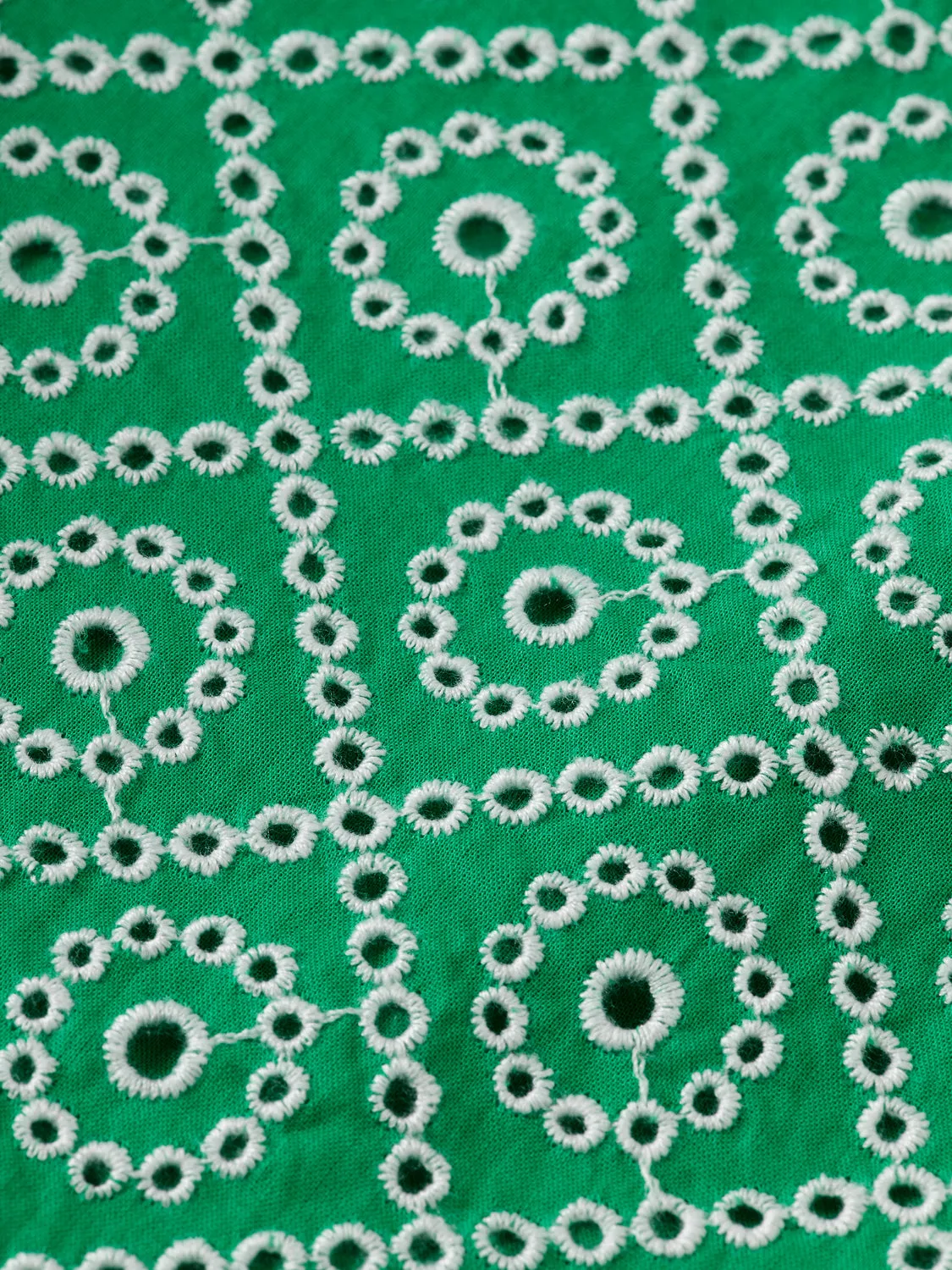Broderie straight-leg pants
