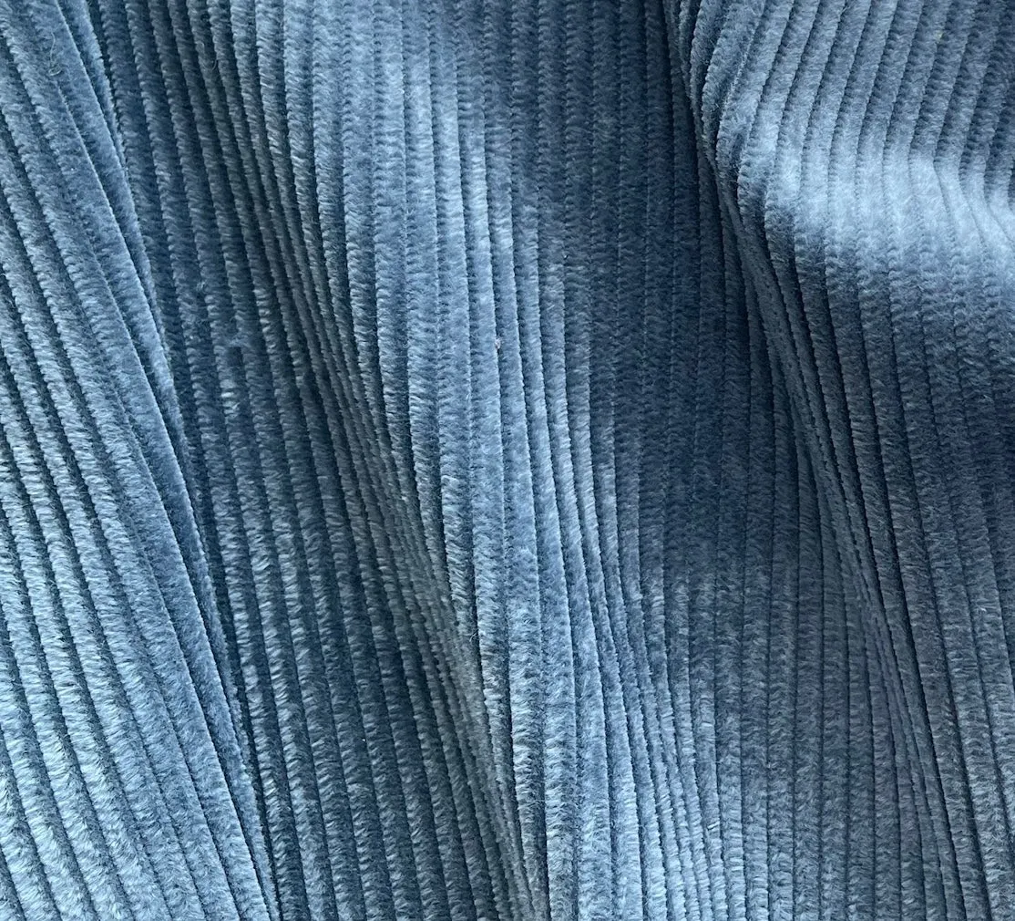 Etro Couture Denim Blue Wide Wale Cotton Corduroy (Made in Italy)
