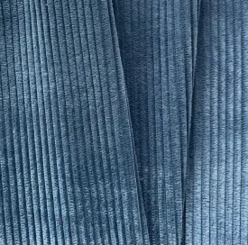 Etro Couture Denim Blue Wide Wale Cotton Corduroy (Made in Italy)