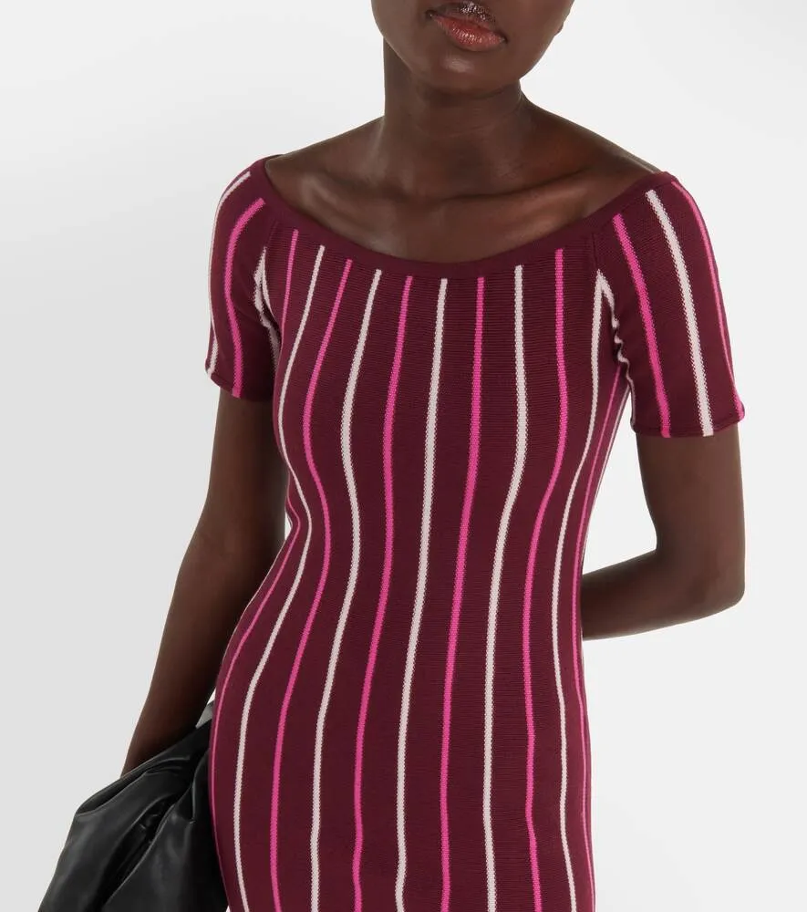 GABRIELA HEARST Pleated Wool Maxi Dress, Red