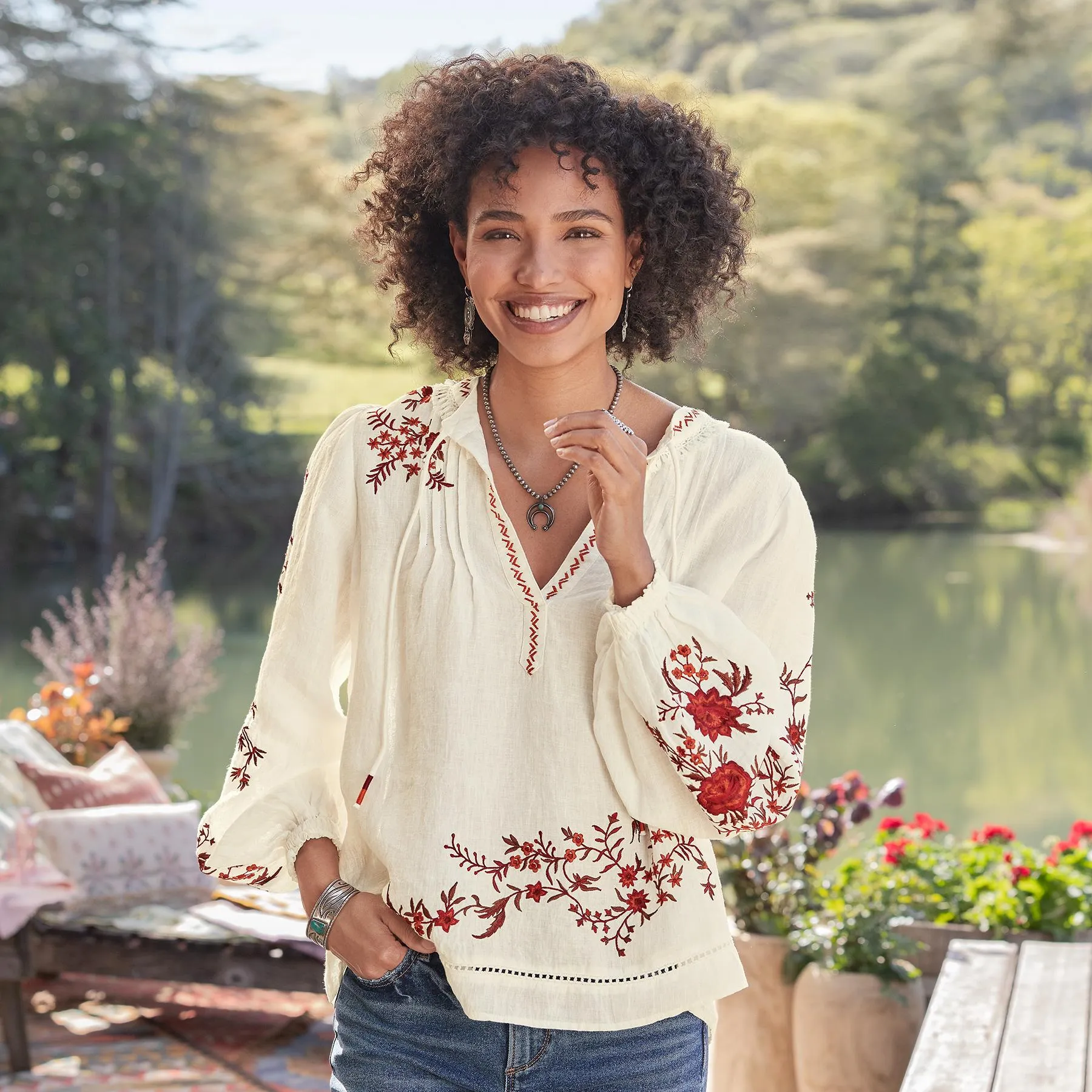 Geraldine Floral Top