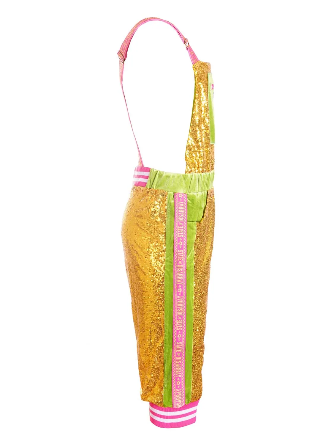 Golden Hour | Cropped Sequin Dungarees | Unisex