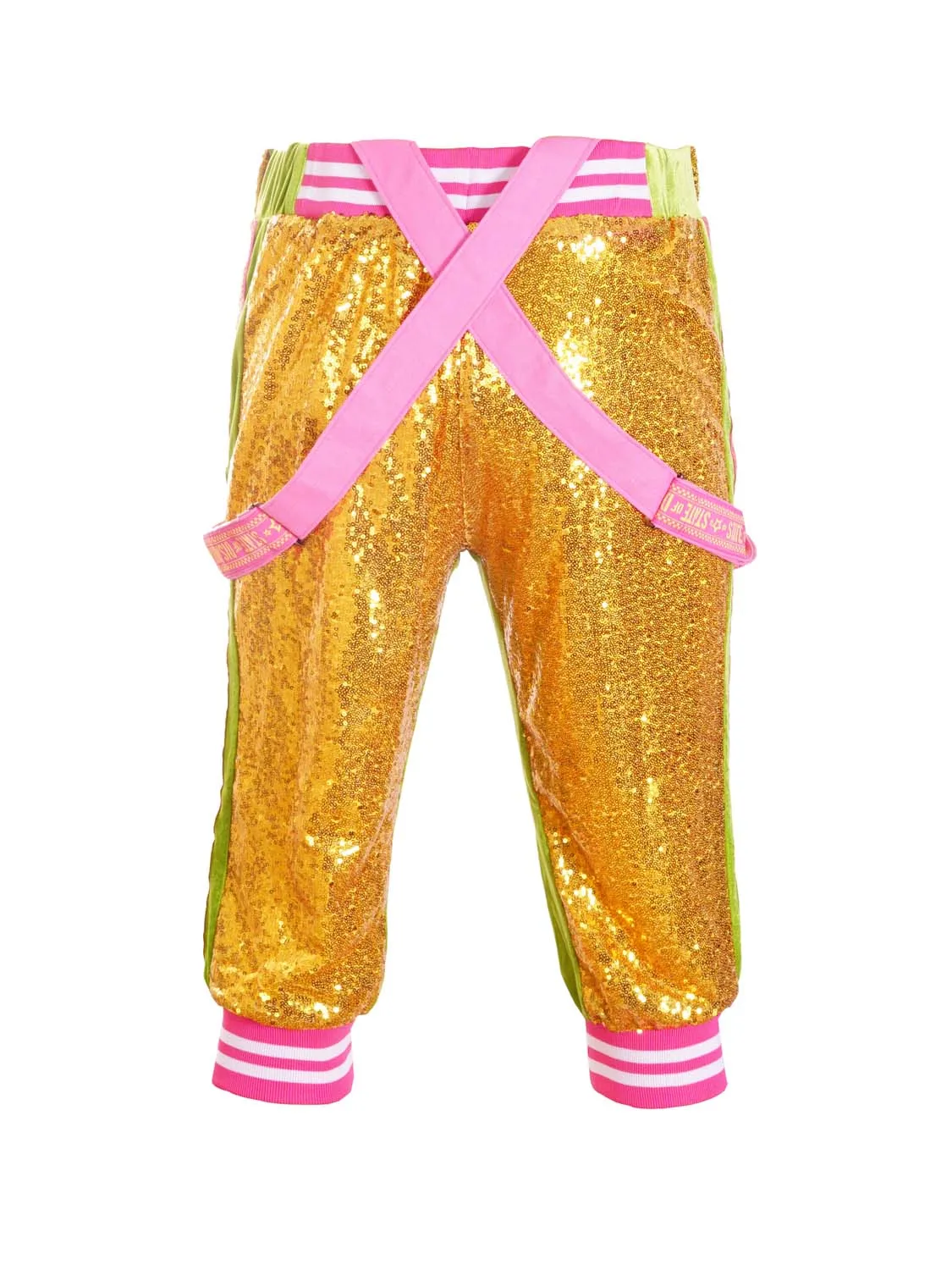 Golden Hour | Cropped Sequin Dungarees | Unisex