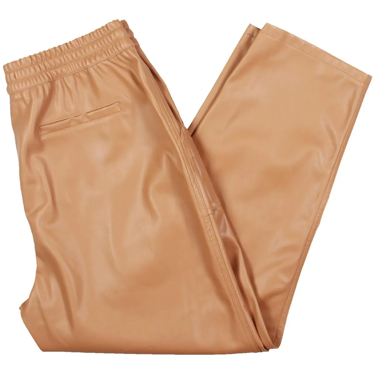Grey Collective Womens Faux Leather High Rise Straight Leg Pants
