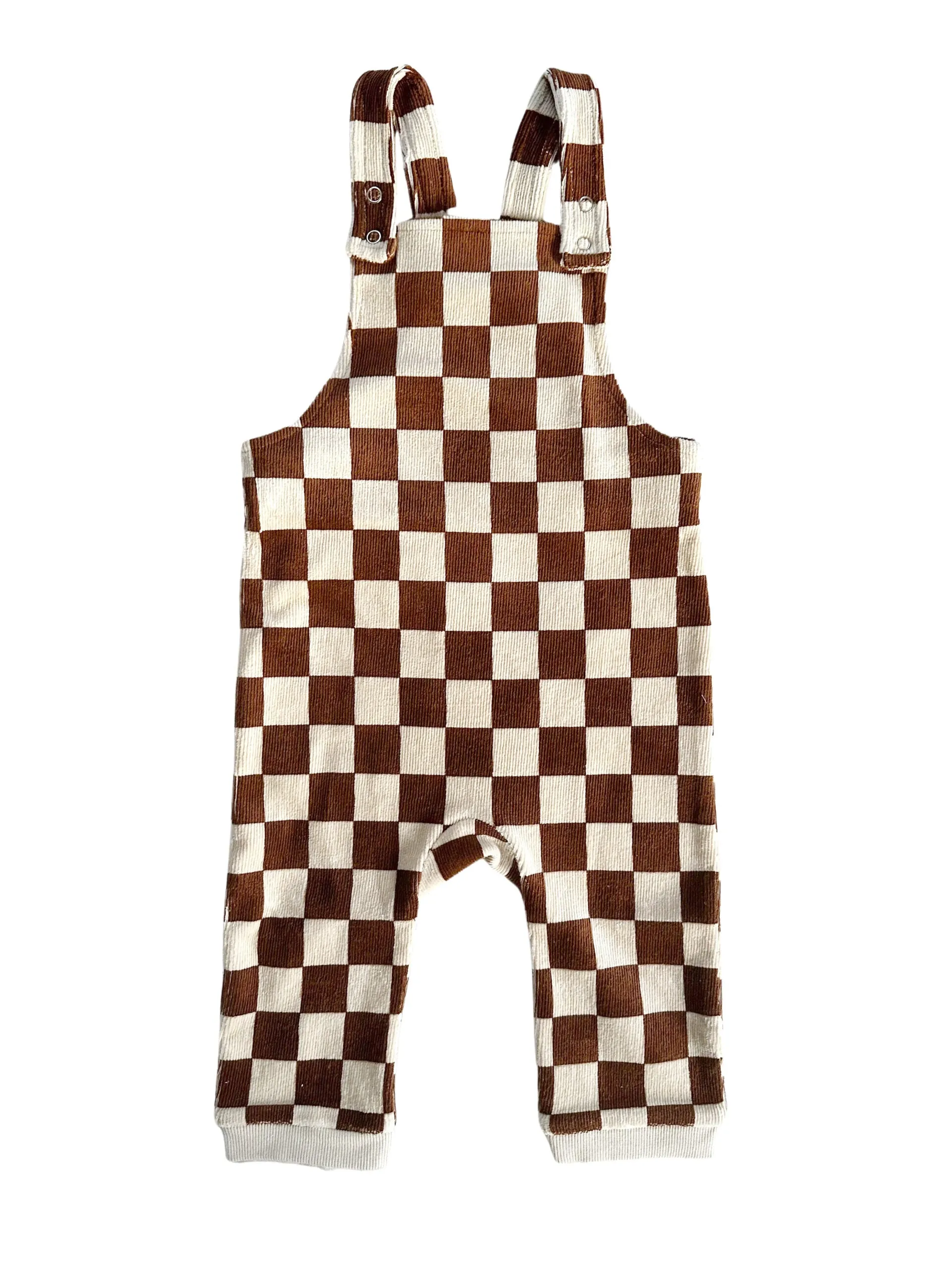 【LAST ONE】Check velvet overalls
