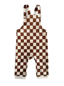 【LAST ONE】Check velvet overalls