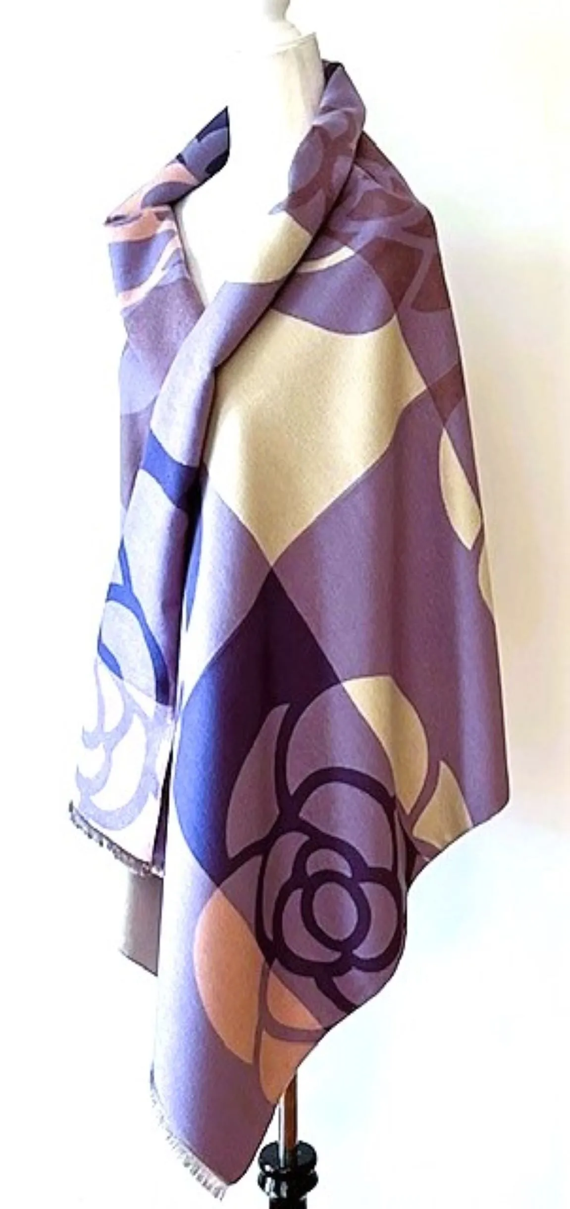 Lilac and Purple Reversible Wrap – Artisan Shawl. Best Seller