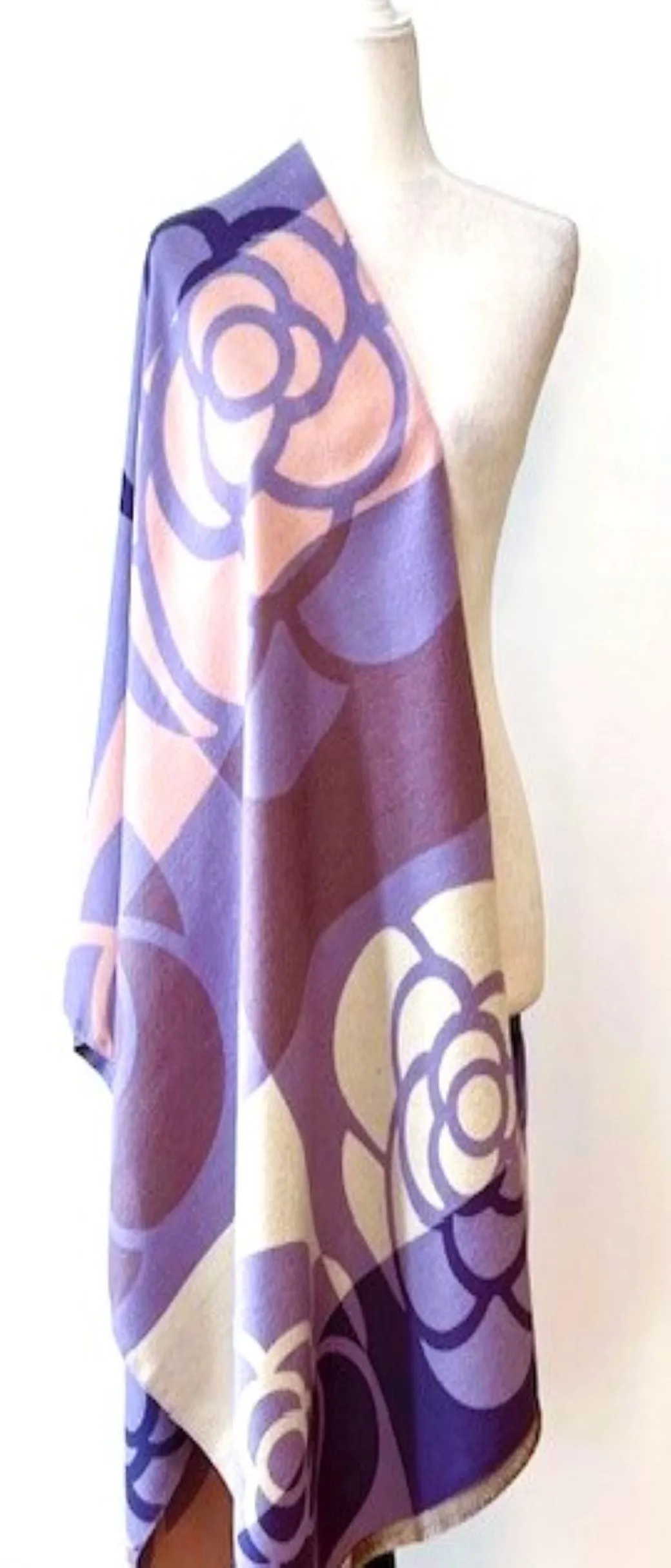 Lilac and Purple Reversible Wrap – Artisan Shawl. Best Seller