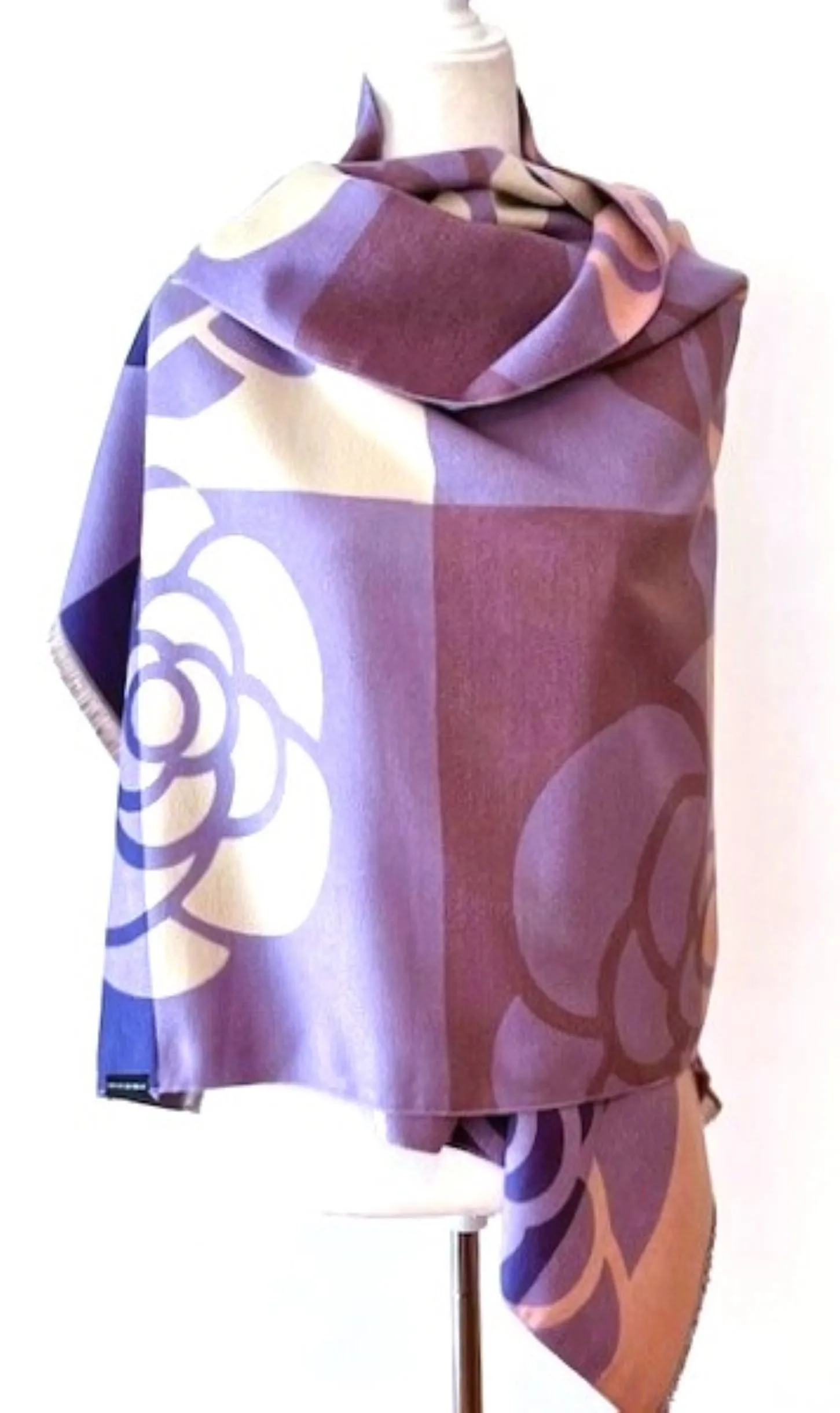 Lilac and Purple Reversible Wrap – Artisan Shawl. Best Seller