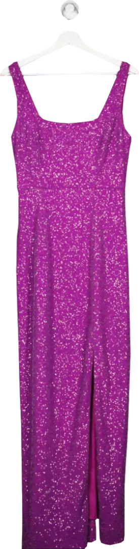 LK Bennett Purple Sequin Maxi Dress UK 10