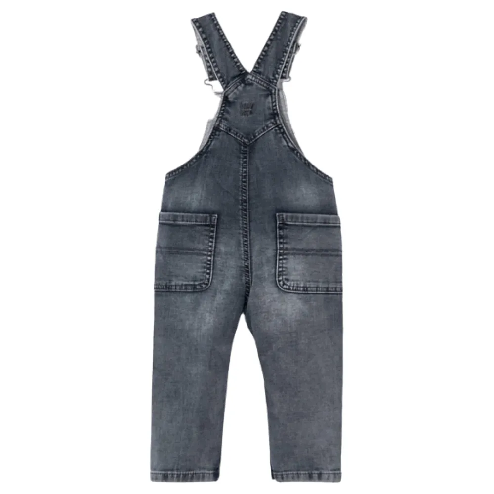 Mayoral - Baby Boys Soft Denim Overalls in Grey