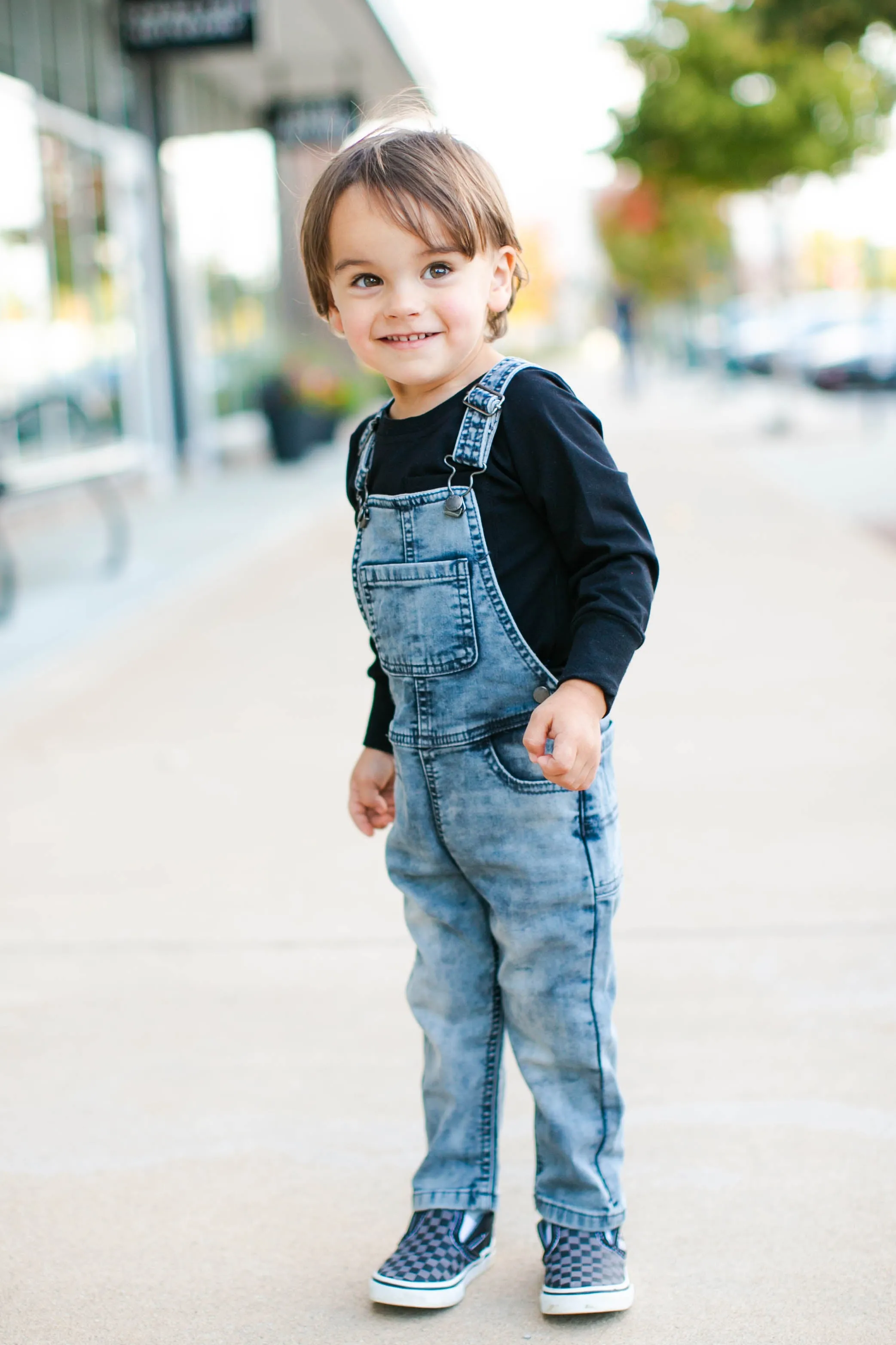 Mayoral - Baby Boys Soft Denim Overalls in Grey