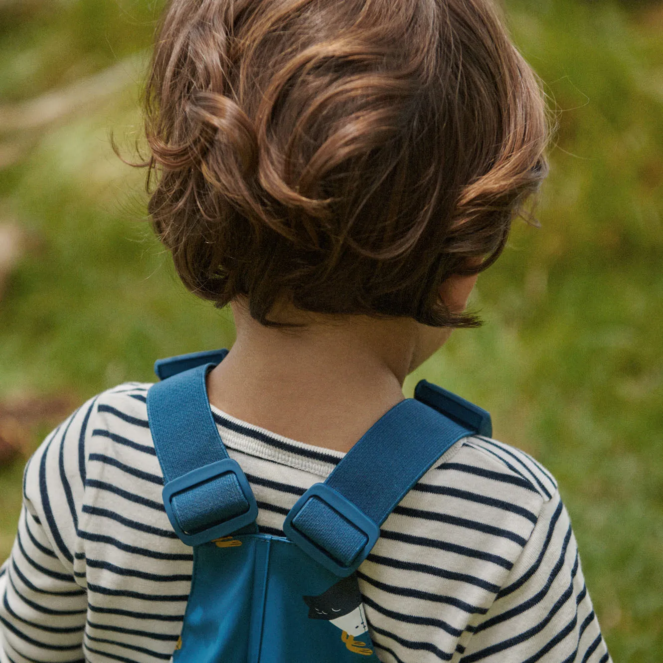 Nature Baby Splash Overalls - Puffin Teal Print