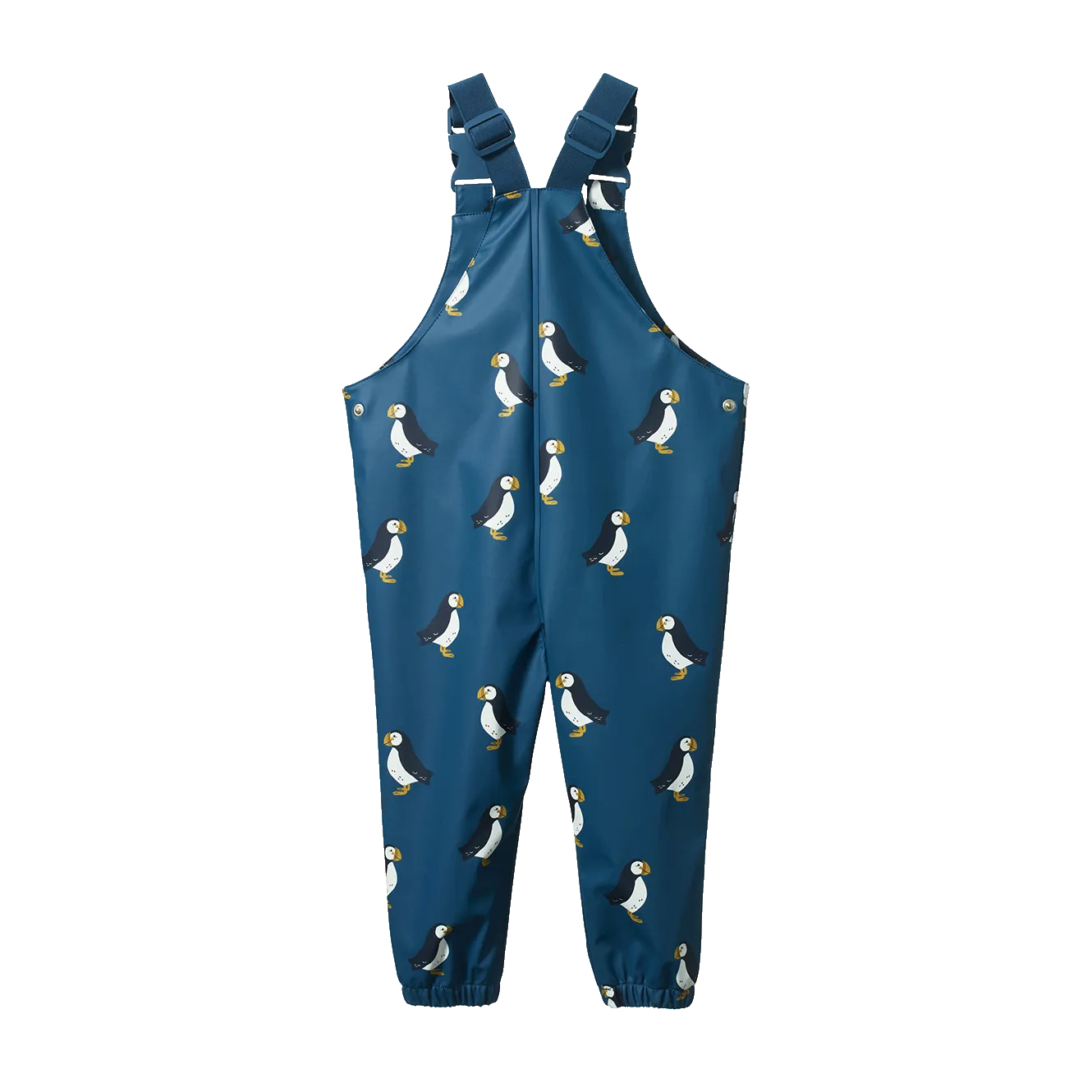 Nature Baby Splash Overalls - Puffin Teal Print