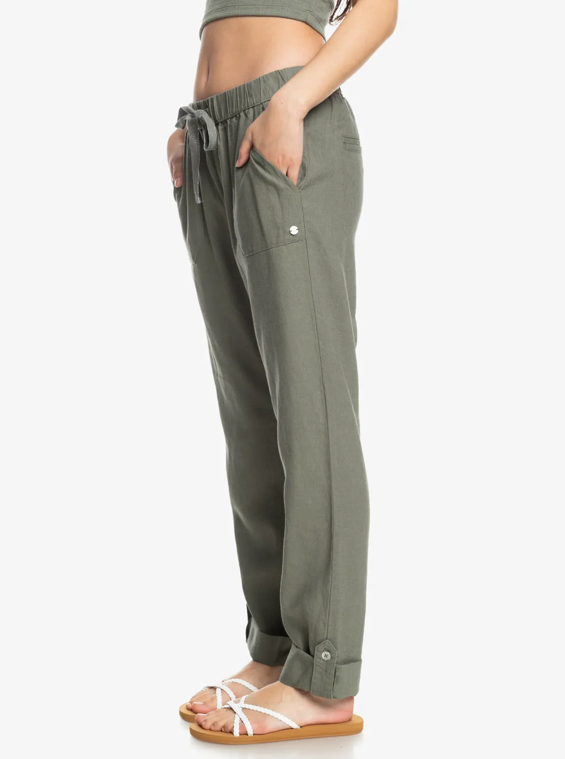 On The Seashore Pants - Agave Green