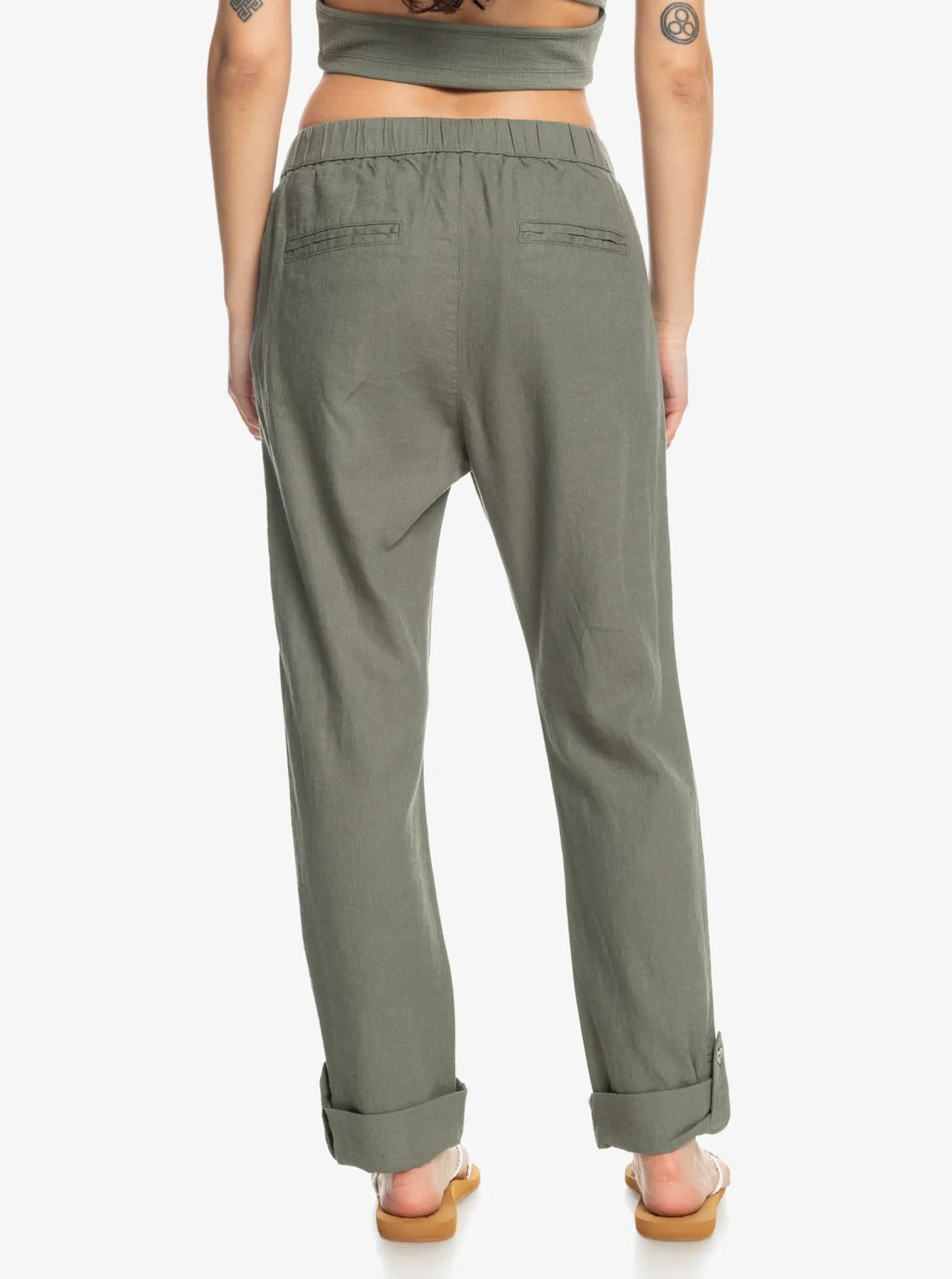 On The Seashore Pants - Agave Green