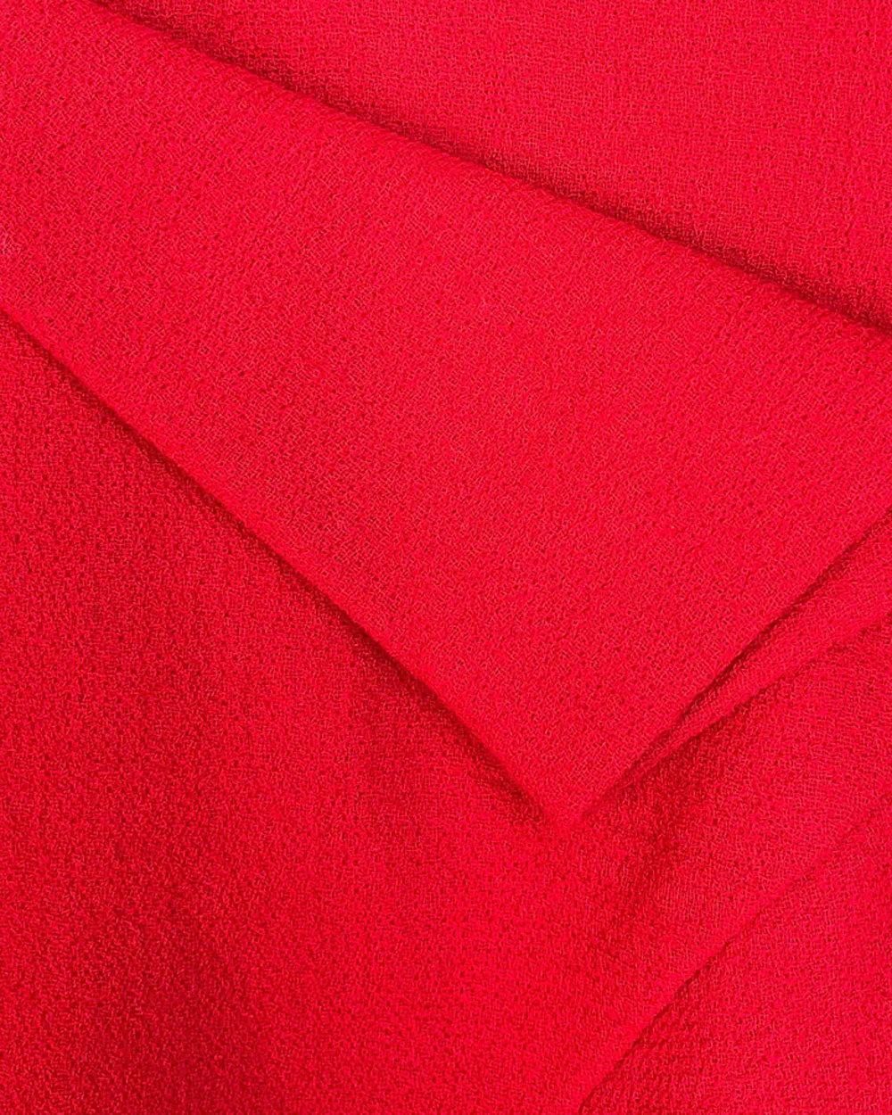 Red Wool Crepe Strapless Asymmetrical Origami Gown