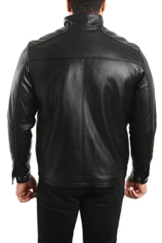 REED EST. 1950 Men's Jacket Genuine Lambskin Leather Stand UP Collar Winners Coat - Imported