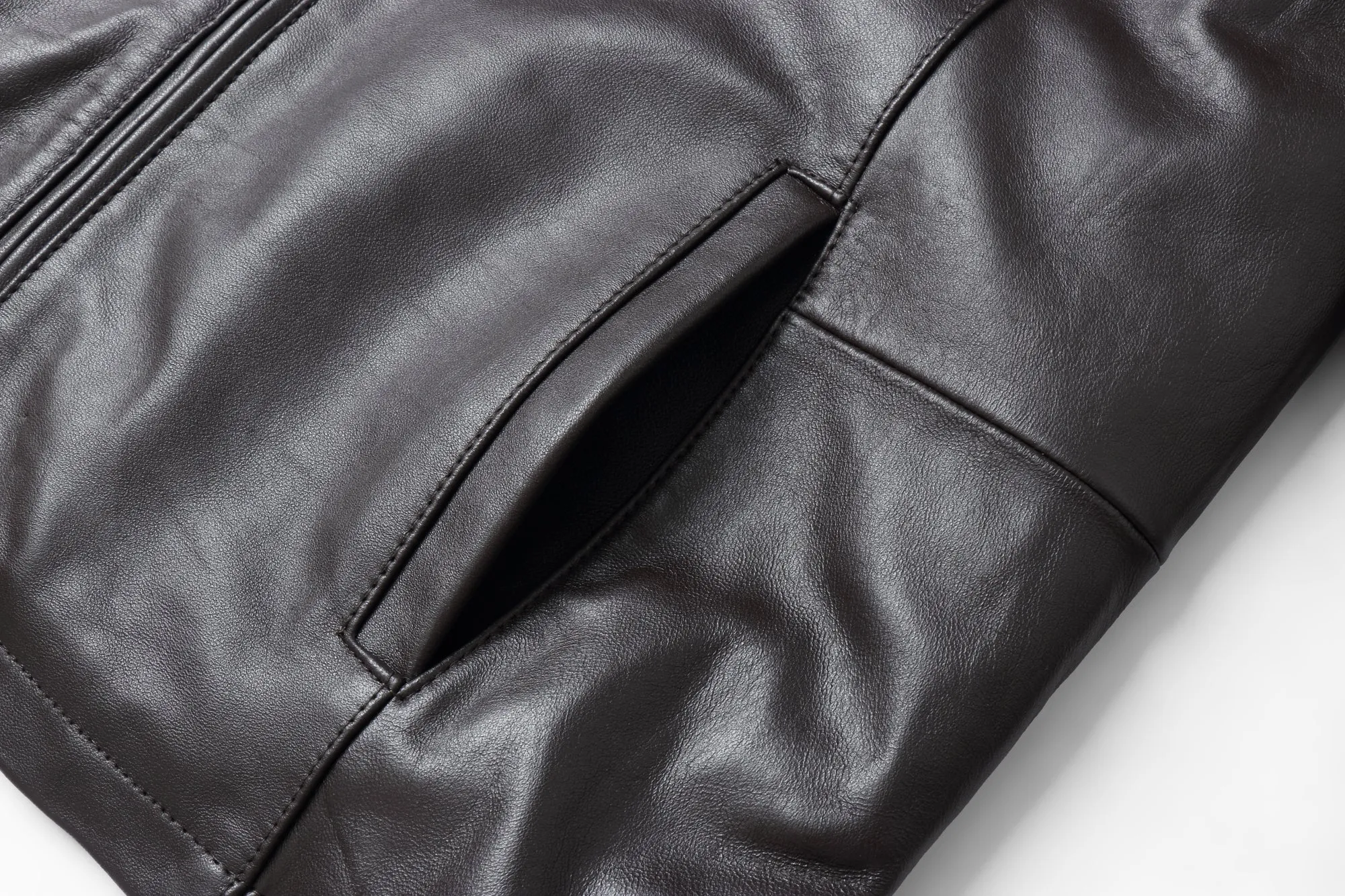 REED EST. 1950 Men's Jacket Genuine Lambskin Leather Stand UP Collar Winners Coat - Imported