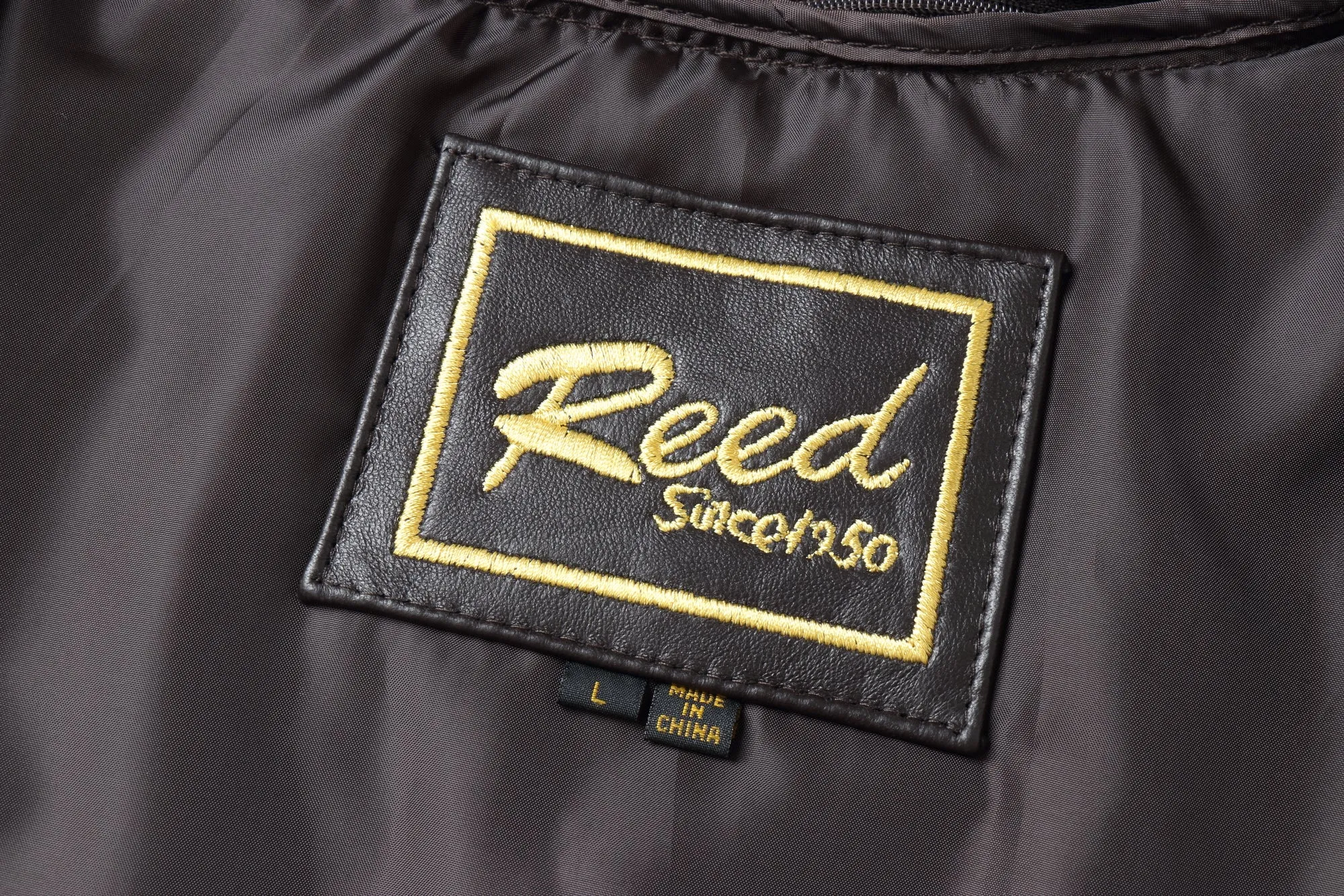 REED EST. 1950 Men's Jacket Genuine Lambskin Leather Stand UP Collar Winners Coat - Imported
