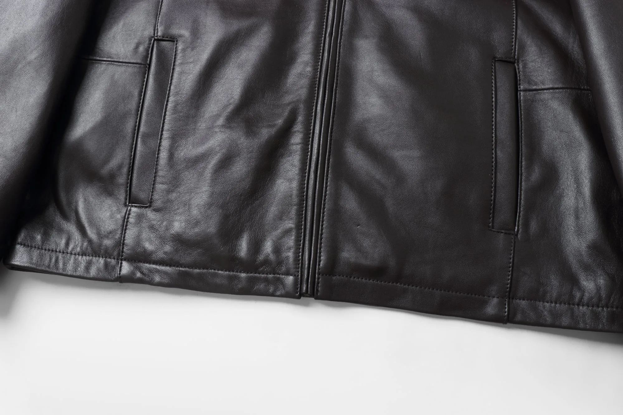 REED EST. 1950 Men's Jacket Genuine Lambskin Leather Stand UP Collar Winners Coat - Imported