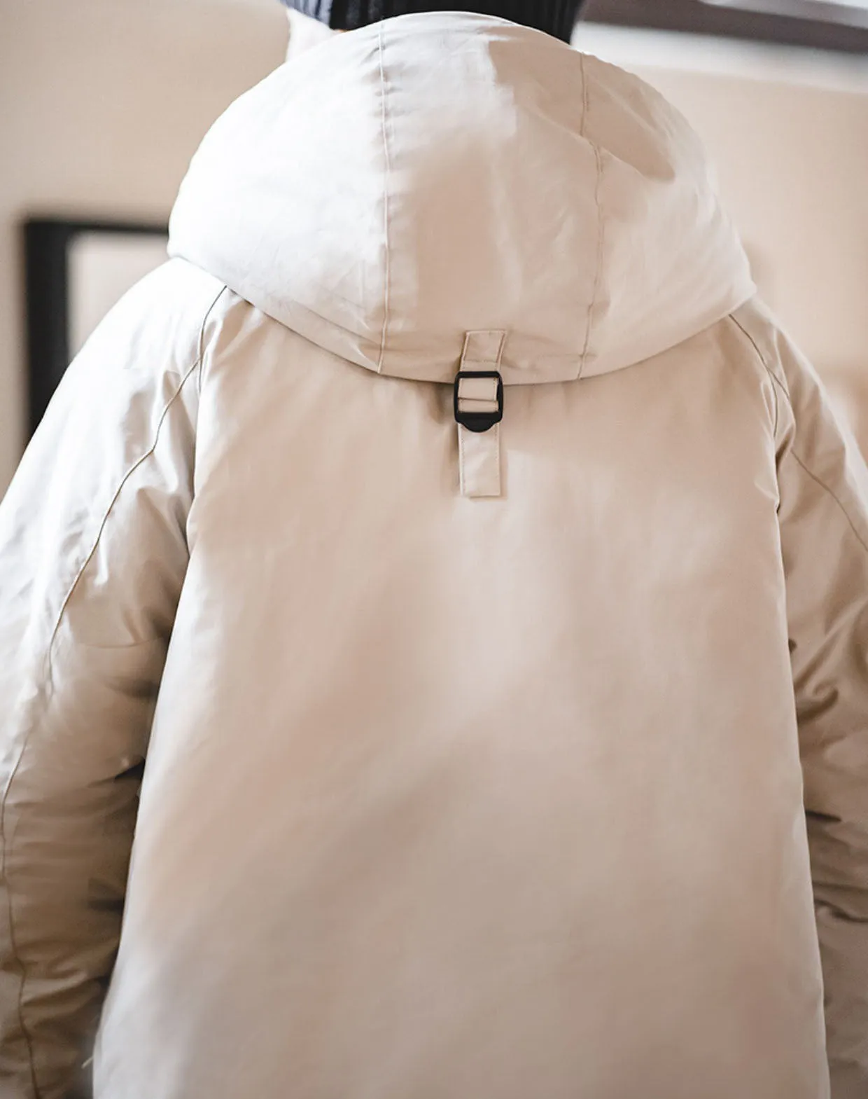 Retro Mountain Stand Collar Hooded Cotton Warm Men's Coat