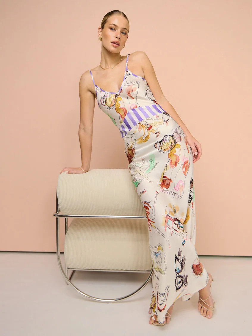 Romy Salamanca 2.0 Bias Cut Dress in Salamanca 2.0 Print
