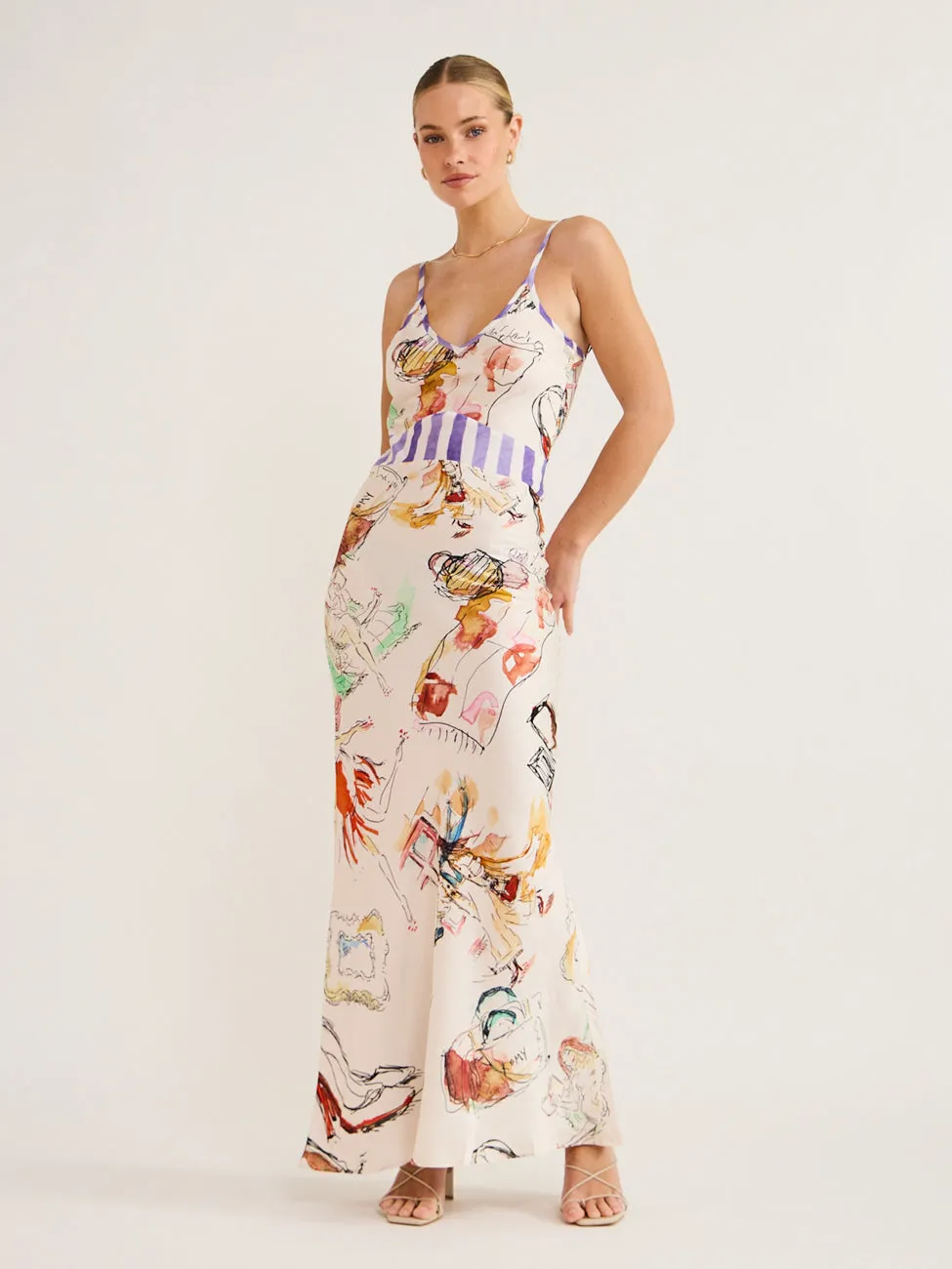 Romy Salamanca 2.0 Bias Cut Dress in Salamanca 2.0 Print