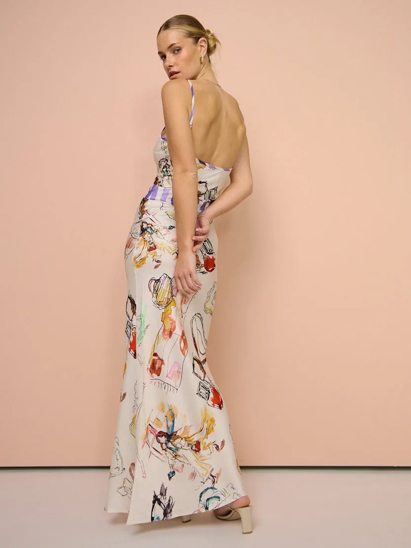 Romy Salamanca 2.0 Bias Cut Dress in Salamanca 2.0 Print