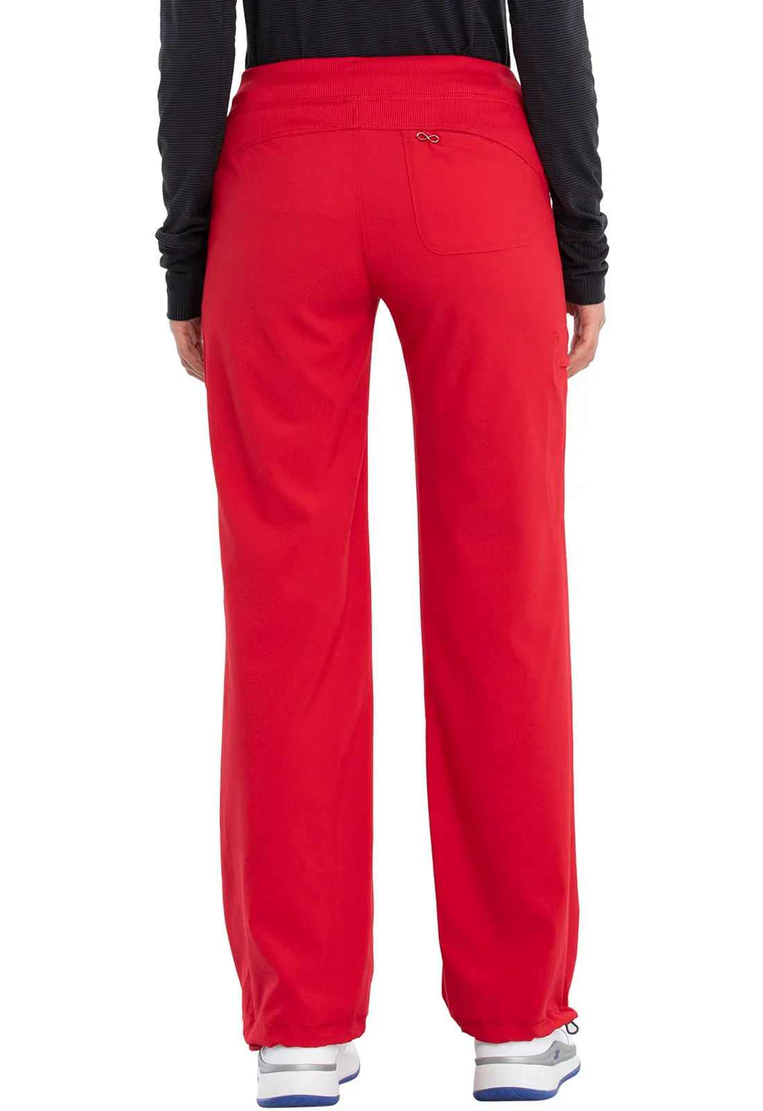 Scrub Pants - Cherokee Infinity Women's Straight Leg Drawstring Pant - Red, 1123A