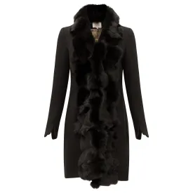 St. Petersburg Short Fur Coat - Black