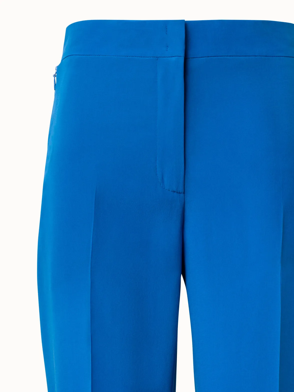 Straight Silk Crpe Pants