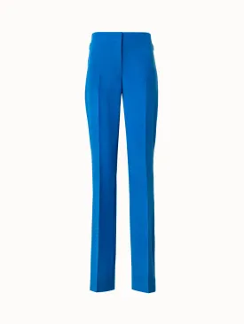 Straight Silk Crpe Pants