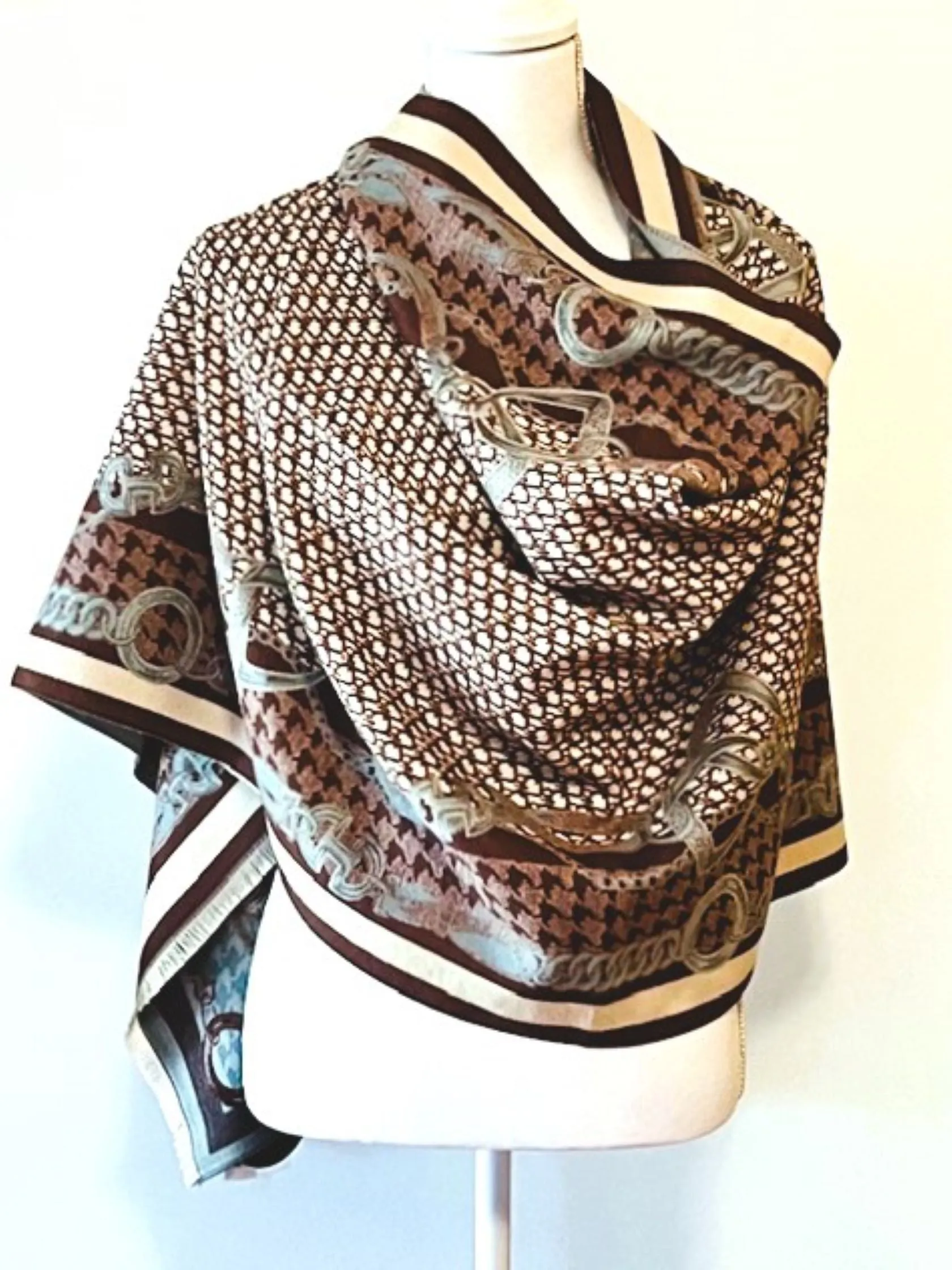 Taupe and  Beige Mane Reversible Wrap – Artisan Shawl
