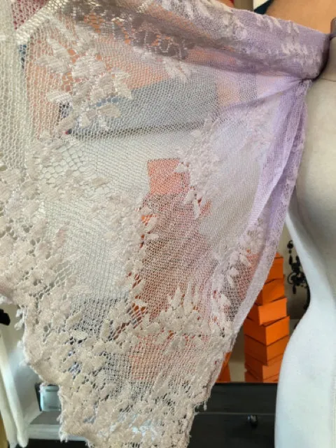 The People of the Labyrinths Lavender Wool Cotton Lace Scarf 2400-897-31022