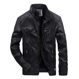 Thick Fleece Faux Leather Jacket