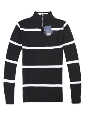 Thick Sweater Men Tops Casual Pullover Striped Patchwork Knitted Tops Male