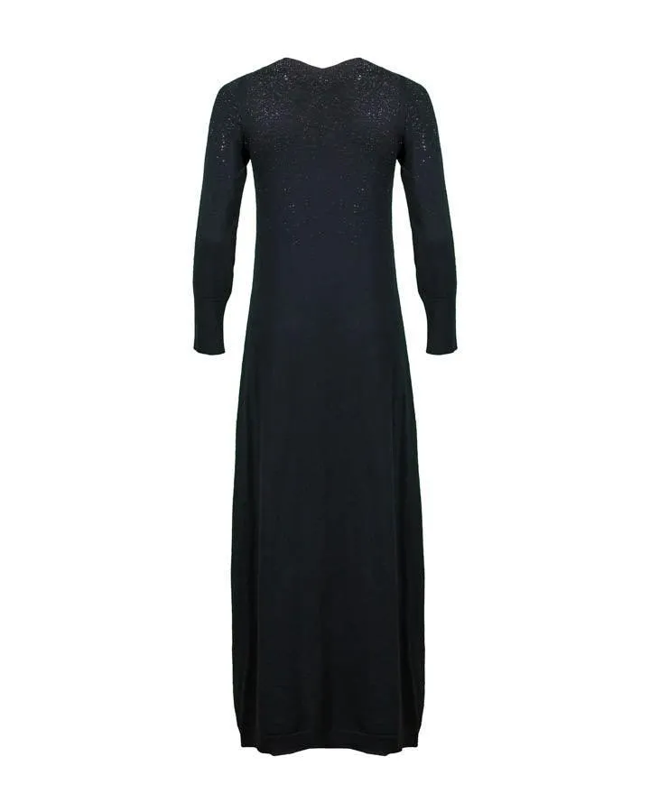 Tonet Sparkle V-Neck Knit Maxi Dress